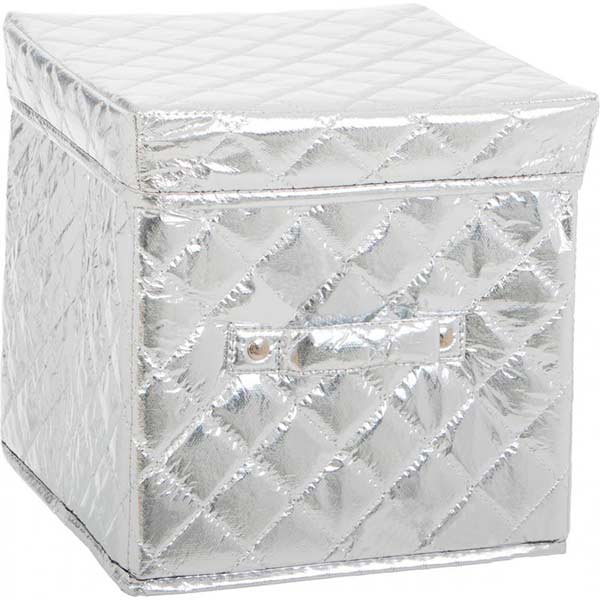 Короб для речей 20x20x20 см сріблястий