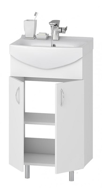 Тумба підлогова Water House Артік 50 біла під умивальник Cersania 50