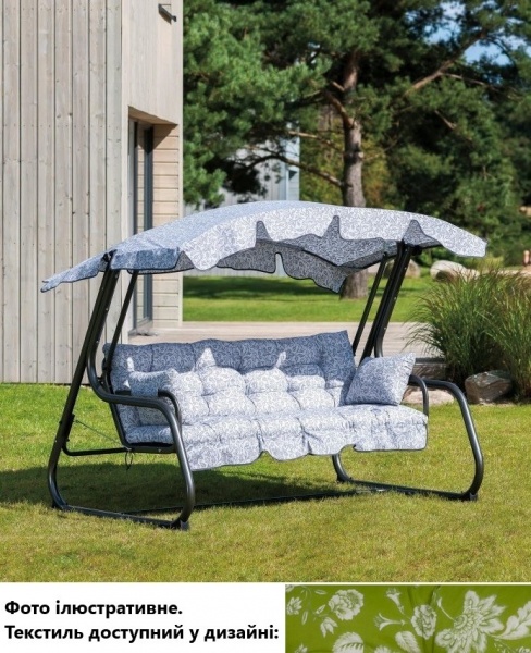 Качели с навесом Patio Ravenna зеленый принт 209х171х132 см 448605 