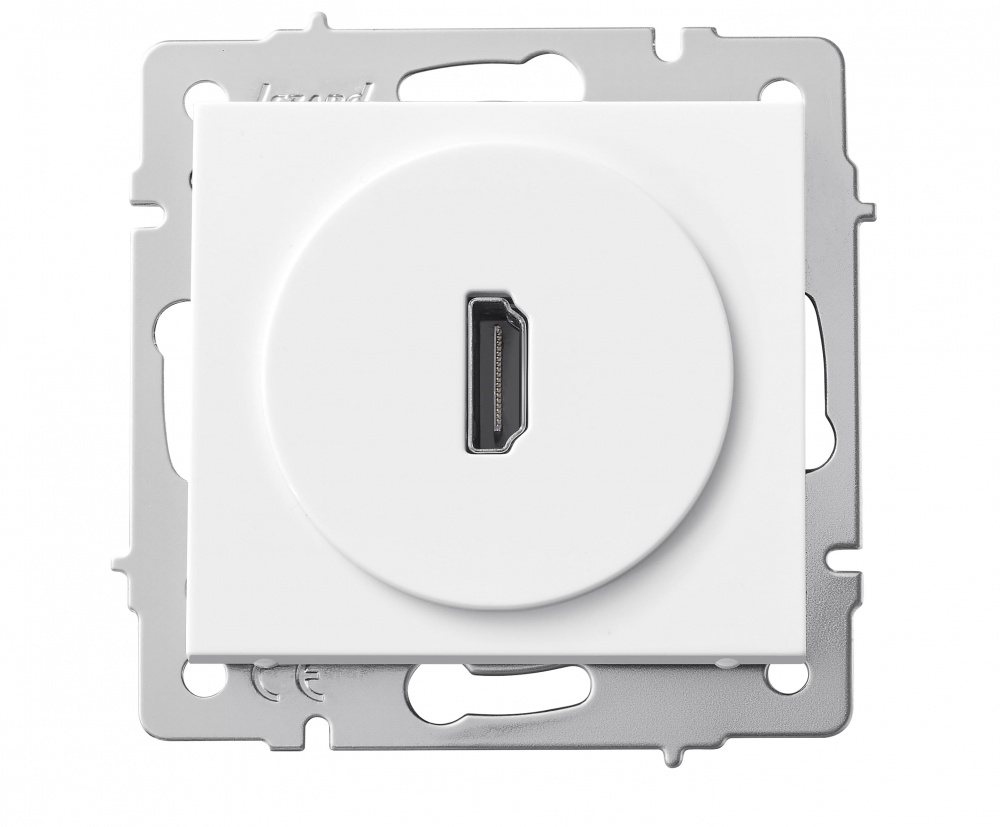 Механізм розетки HDMI Lezard Rain білий 703-0288-203