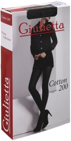 Колготки женские Giulietta COTONE 200 den nero р. 4 черный 