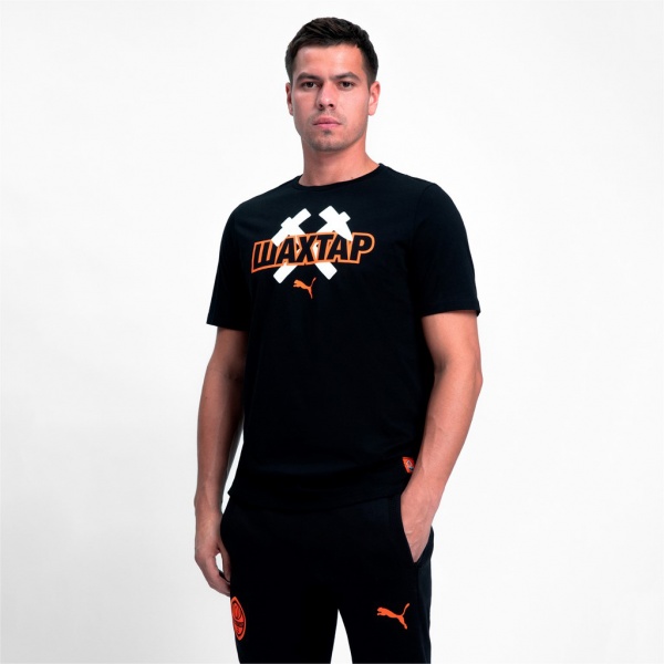 Футболка Puma FCSD FtblCore Wording Tee 76412202 р.XL чорний