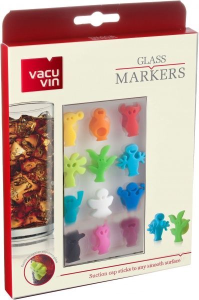 Ідентифікатори для келихів Glass Markers Party People 12 шт. 5989 Vacu Vin