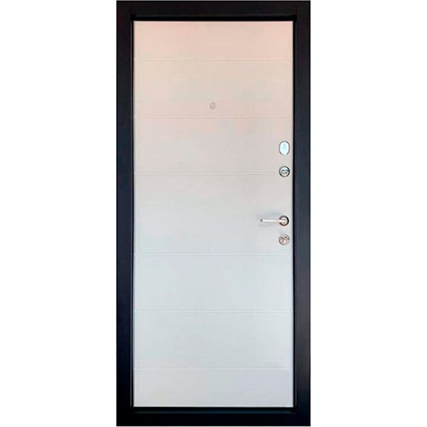 Двері вхідні Міністерство дверей КС-202+ (квартира) грифель горизонт / пломбір горизонт 2050х860мм праві