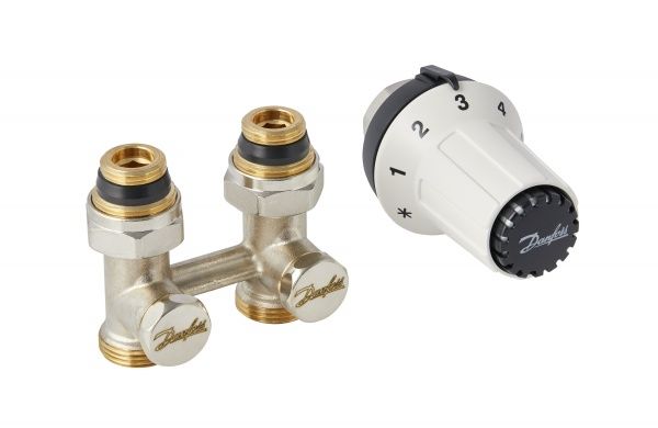 Комплект термостатичний Danfoss радіаторний RAS-CK + RLV-KS прямий