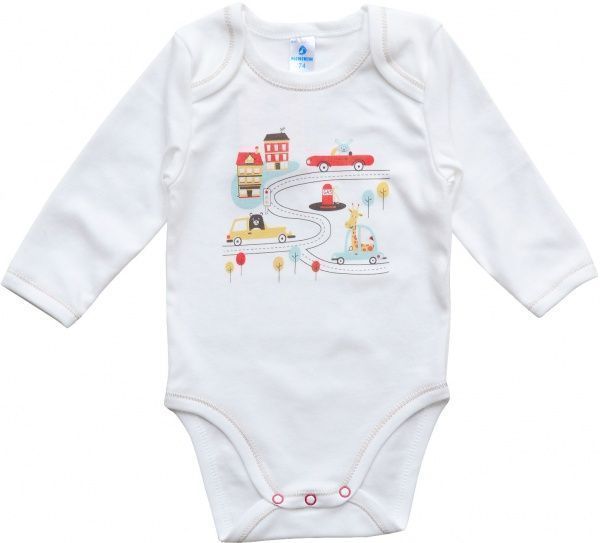 Боди детское Minikin Машинка р.86 молочный 206003 