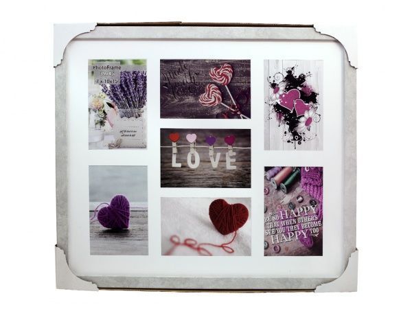 Фоторамка с паспарту SvitArt FKP-7-1913-4B 10x15 см бетон светлый 