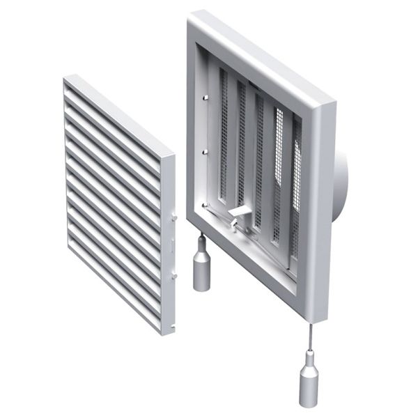 Решітка Вентс МВ 100ВР пластик білий 