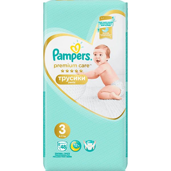 Підгузки-трусики Pampers Premium Care Pants Midi 3 6-11 кг 48 шт.