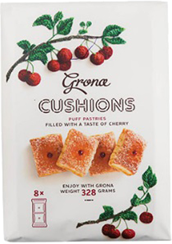 Печиво Grona Листкове Подушка вишня 328 г (4820156636405) 