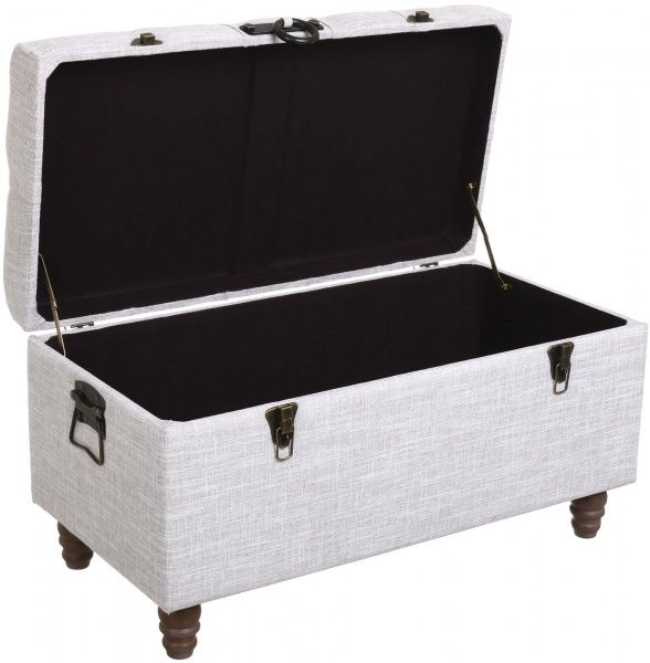 Сундук-пуф Shic B светло-серый, 82,5х42х47 см ткань 