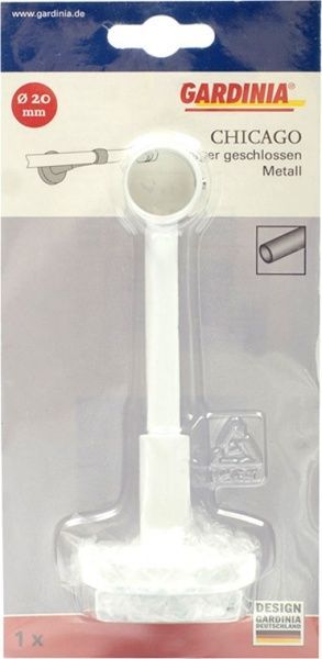 Держатель для карниза Gardinia Chicago закрытый одинарный наборной d20 мм белый 
