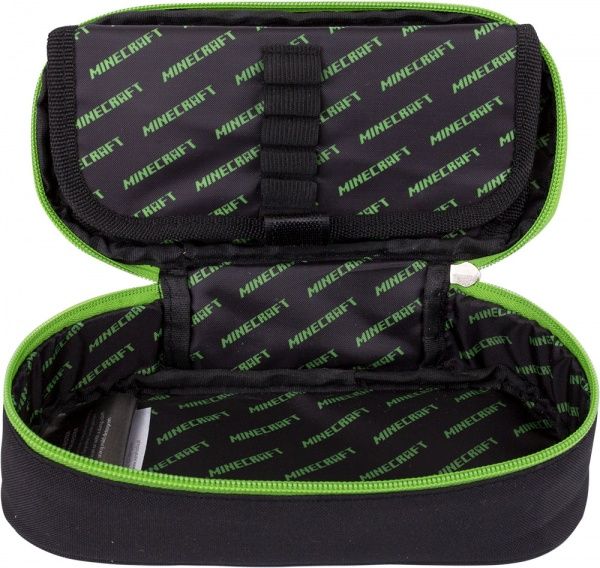 Пенал школьный AC5 Minecraft Multi Characters Minecraft черно-зеленый