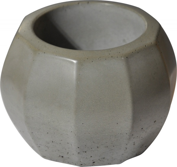 Кашпо декоративне Facetos сірий бетон