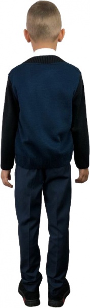 Бомбер для мальчика ART KNIT р.152 синий 