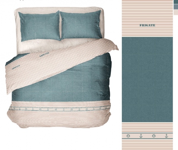 Комплект постільної білизни 2,0 сп. Sealine синій Luna 