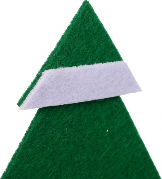 Декорация новогодняя из фетра Елка на подставке 24 см зеленый 120752 