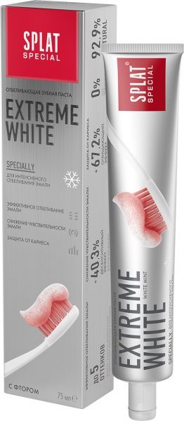 Зубна паста SPLAT Special EXTREME WHITE / ЕКСТРА ВІДБІЛЮВАННЯ 75 мл