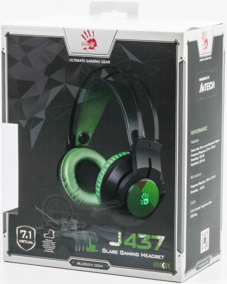 Гарнитура A4Tech J437 Bloody (Army Green) army green 