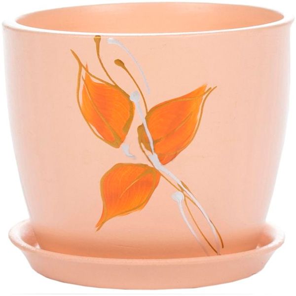 Горшок цветочный Надинкерамикс Сонет 2 л карамель художественная риспись  