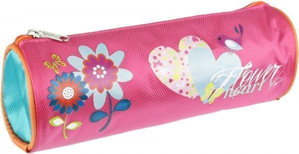 Пенал шкільний Flower Heart 1 відділення Olli рожевий