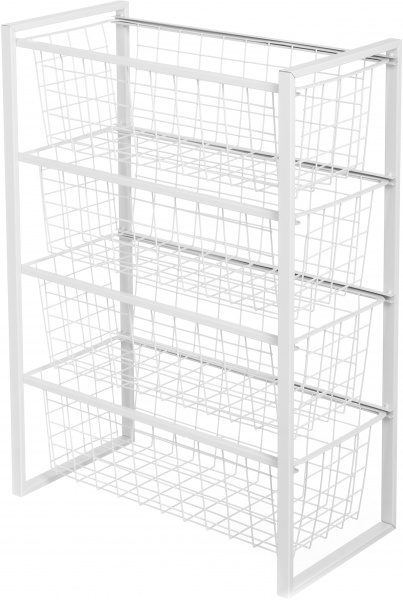 Стеллаж с выдвижными корзинами MINI 250x500x690 мм белый