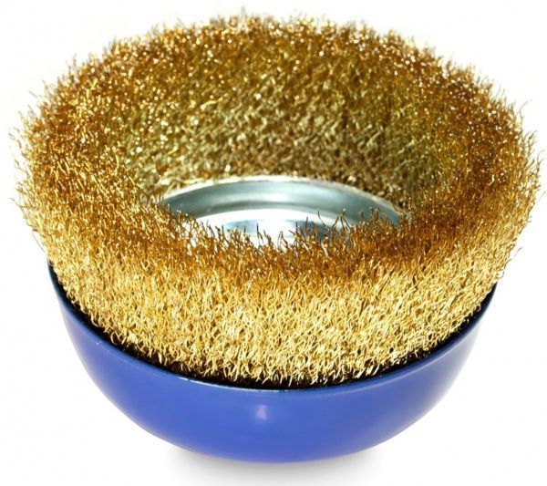 Щітка чашкова 125мм x M14, витий (рифлений) дріт d0,3 об/хв 6500 стальний дріт S&R 136132125