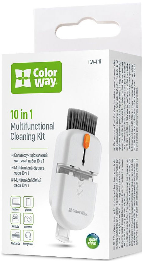 Набор ColorWay 10 в 1 для очистки наушников/клавиатуры (CW-1111)
