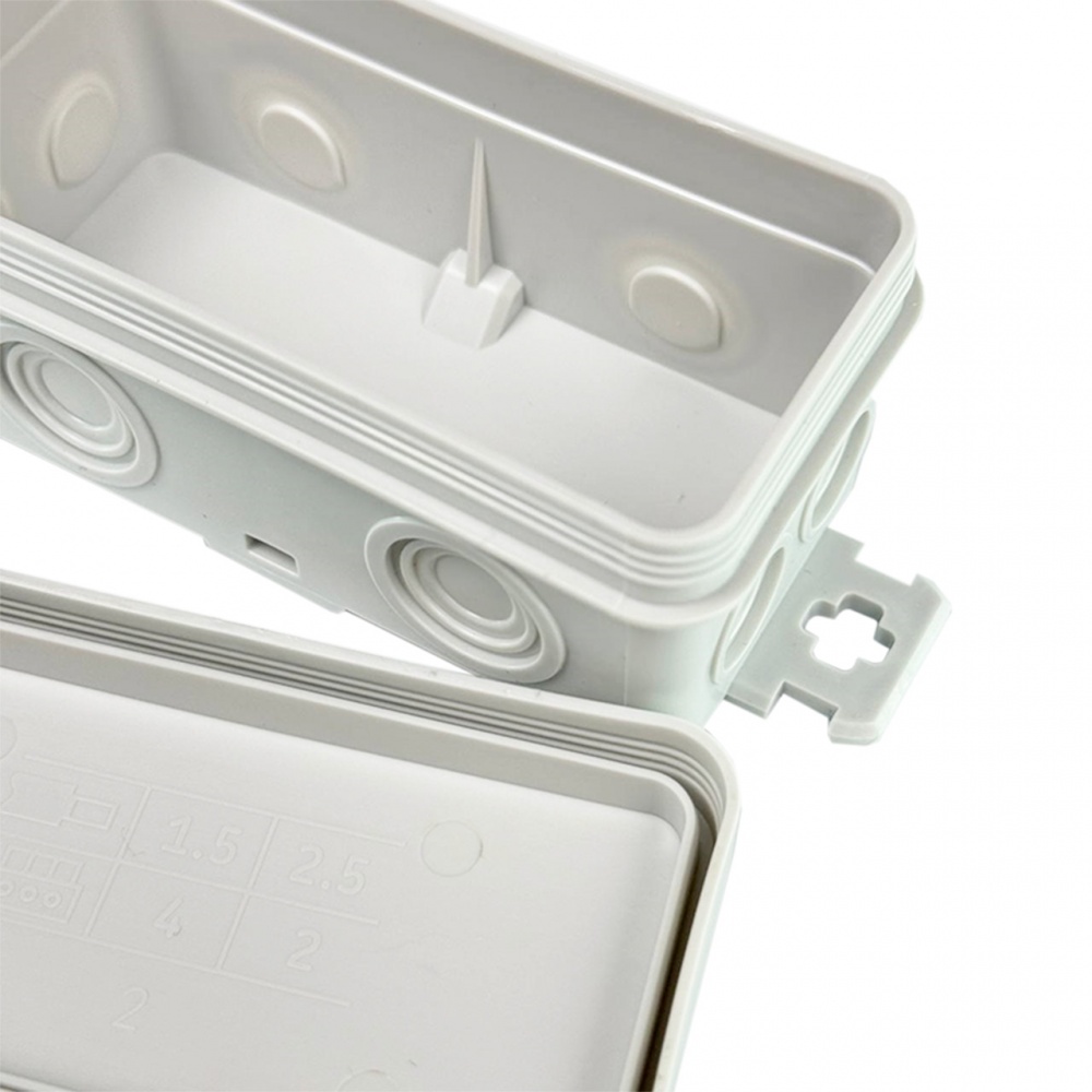 Коробка UEC для отрытой установки без отверстий 78х36х34 мм (вн. 85х43х38 мм) IP54 серая полиэтилен JB-078-036-034-IP54-GR