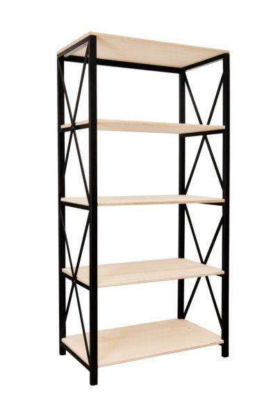Этажерка Лофт на 5 полок 1520x750x400 мм черный 