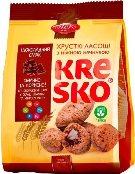 Хрусткі фігурки АВК шоколадний смак 170 г (Kresko) (4823085717580) 