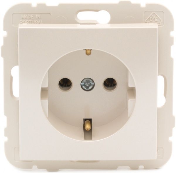 Розетка с заземлением Efapel Logus 2P+Z 16 А 250 В без шторок металлик перламутровый