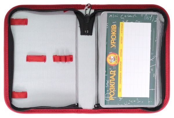 Пенал 1 отворот Mars 99107 CLASS красный с черным