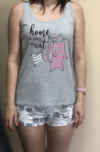 Піжама жіноча Roksana Cat 572/12223 р. М сірий 