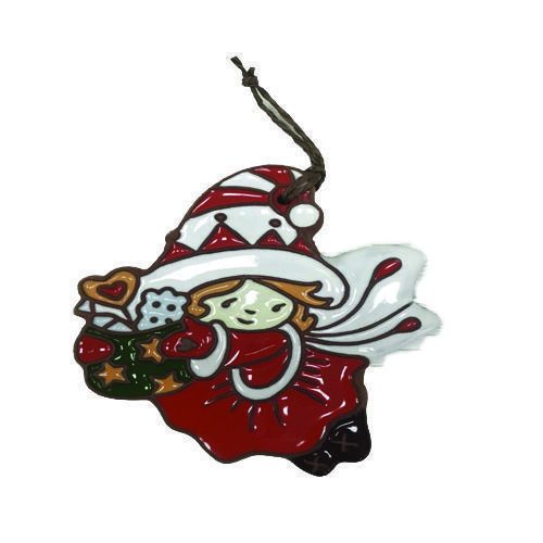 Декоративная новогодняя фигура Девочка-эльф 12 см 