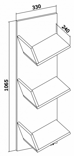 Полка Грейд Виноси 330x1065x256 мм белый 