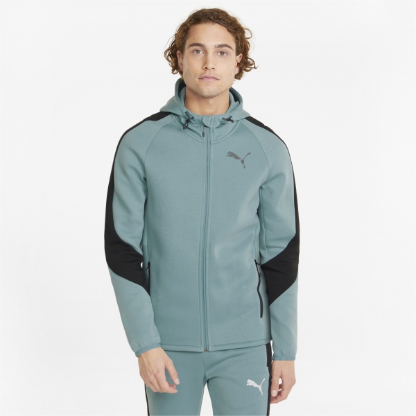 Джемпер Puma Evostripe Full-Zip Hoodie 84740150 р. S зелений
