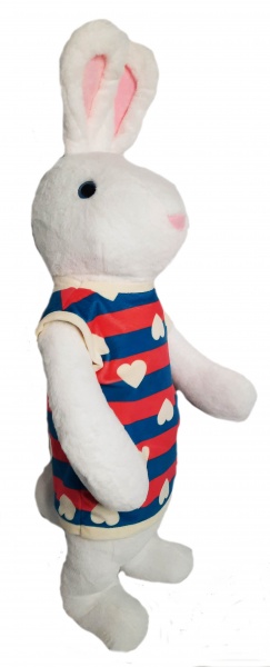 Подушка-обіймашка Заєць в майці 20x70 см білий Анна 