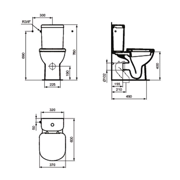 Компакт Ideal Standard Tempo з сидінням soft-close T331201+T427301+T679