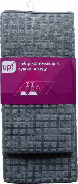 Коврик для сушки посуды Luna Solid серый 2 шт