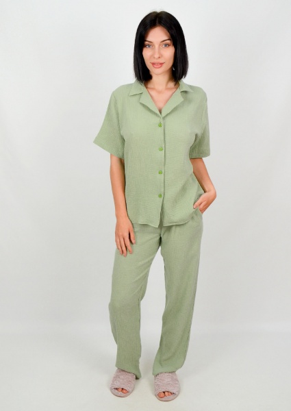 Штани Roksana Muslin №1528 р. 48 зелений