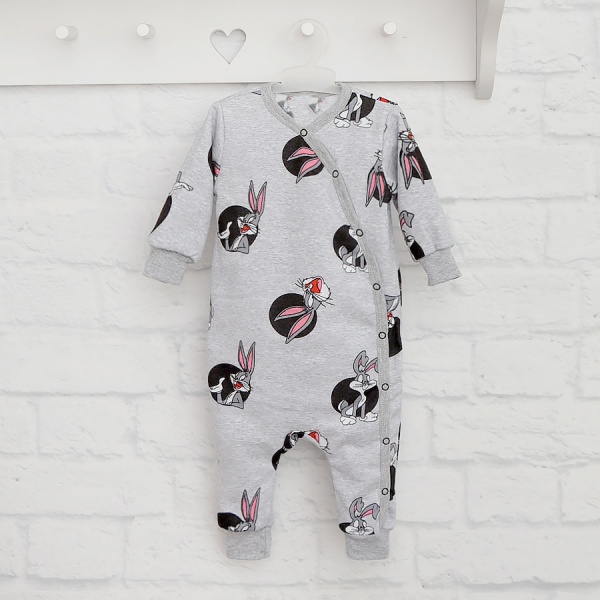 Ромпер для девочки Blanka Кролик р.80 серый 110332 