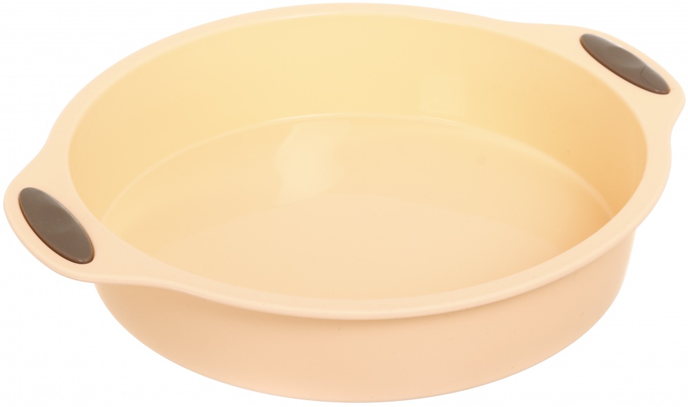 Форма для випікання Smart Kitchen by Flamberg кругла Peach&Brown series 28,5х24х2,2 см персиковий