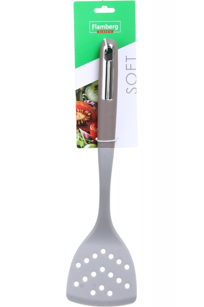 Лопатка кухонная Flamberg Soft 34,8x9,3 см серый/мокко