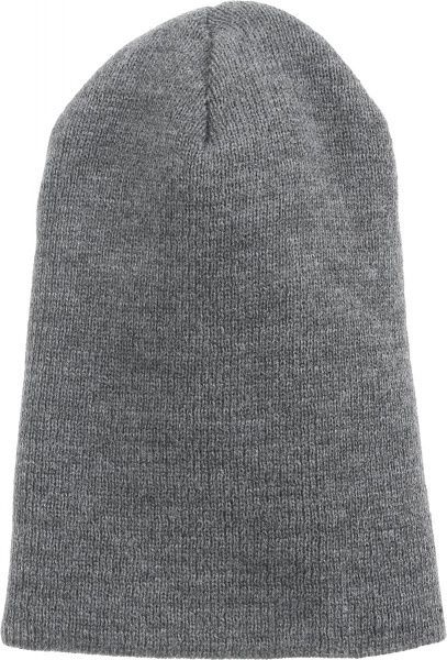 Шапка подвійна з відворотом акрилова сірий