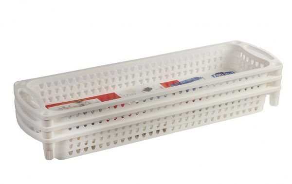 Этажерка пластиковая Heidrun 1562 Baskets 3 яруса 610x180x600 мм белый