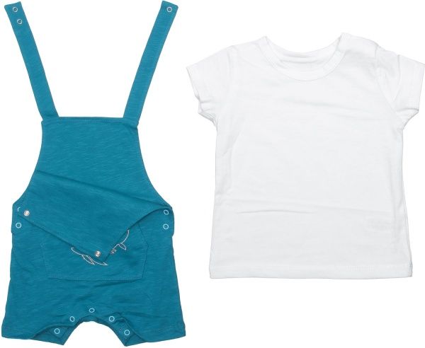 Костюм для хлопчиків Україна 556-123 р.74 темно-бірюзовий із білим 