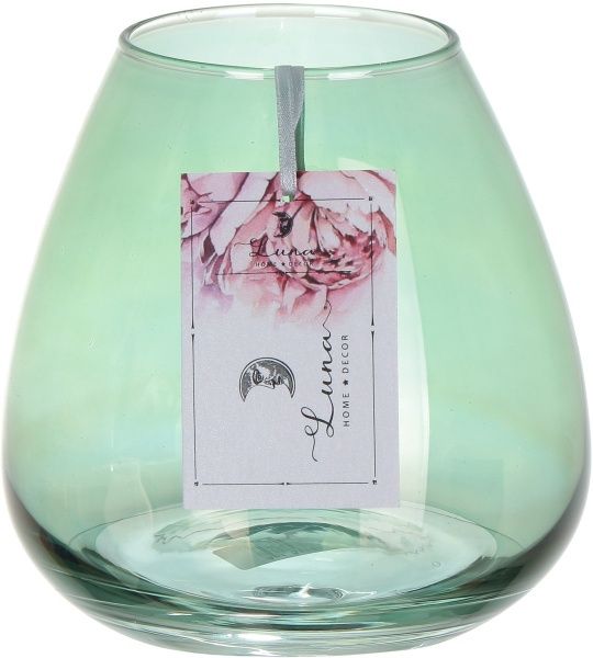 Ваза скляна зелений Luster 15х15 см Wrzesniak Glassworks