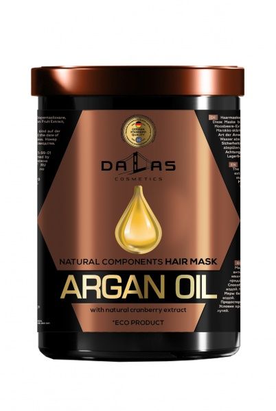 Маска для волос Dalas с натуральным экстрактом клюквы и аргановым маслом 1000 мл
