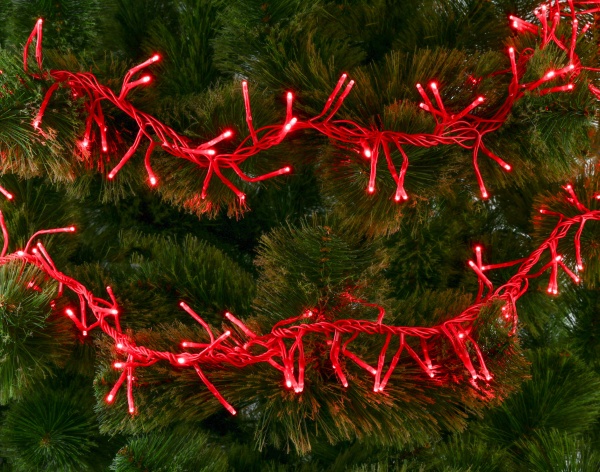 Электрогирлянда линейная Фейерверк красный LDFC200-R-E встроенный светодиод (LED) 200 ламп 2 м 